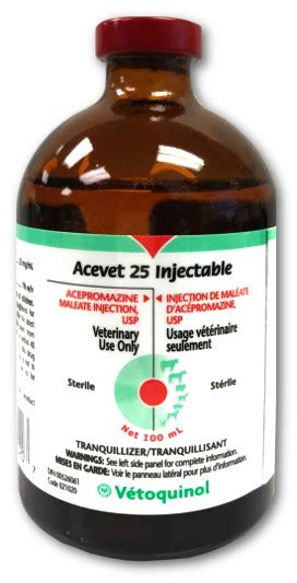 Acevet 25 Injectable for Animal Use (Canada) .
